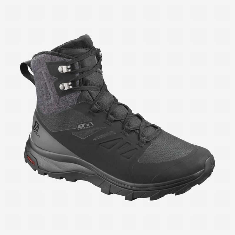 Salomon Israel OUTBLAST TS CSWP W - Womens Winter Boots - Black (FVJR-47196)